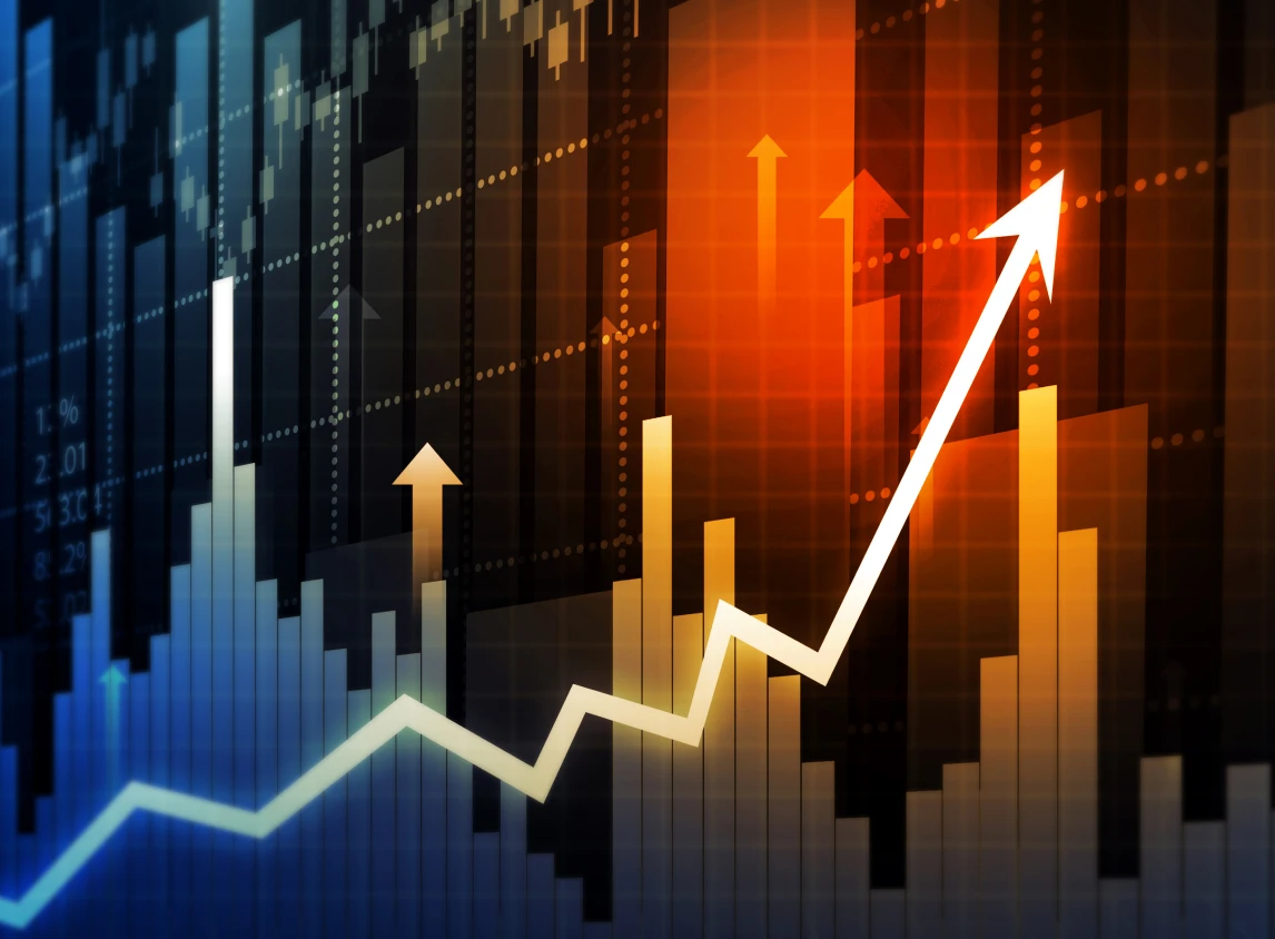 Economic upward trend visualization